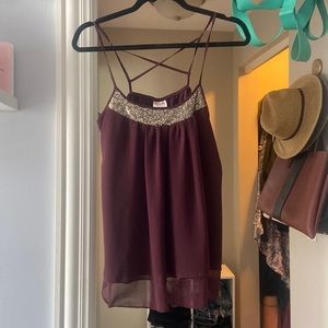 Dressy tank with adjustable straps